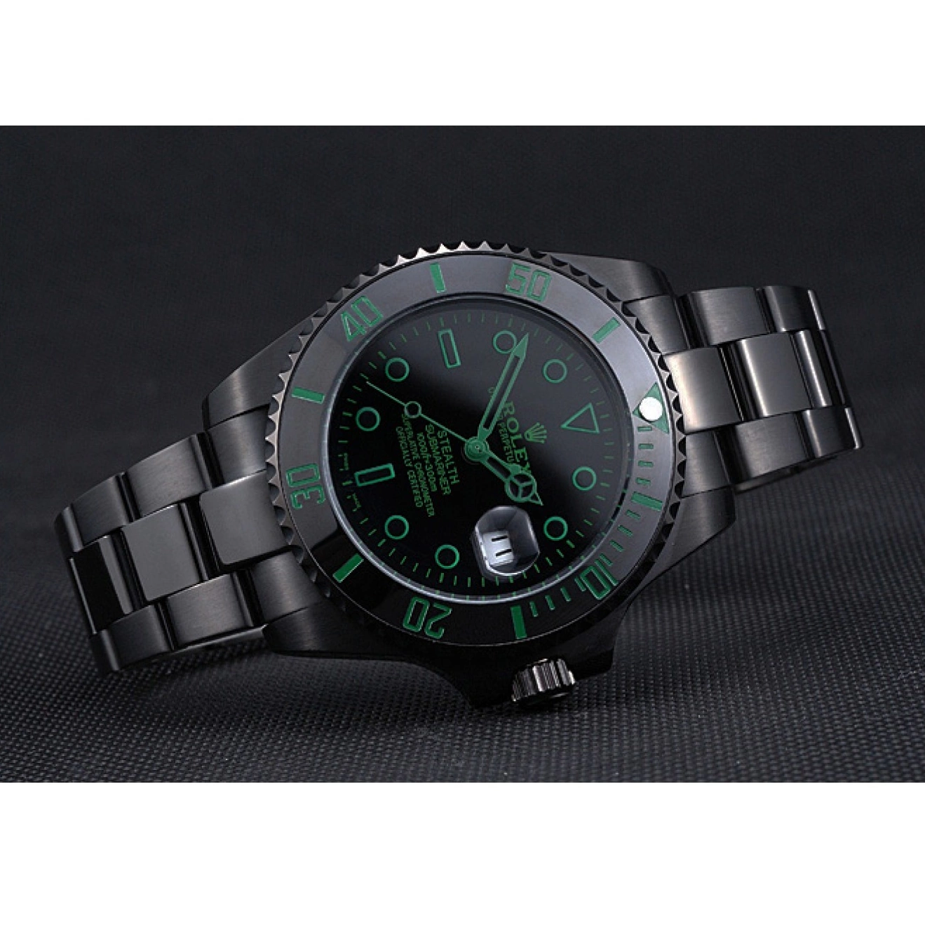 AAA replica watch 622007 Submariner Black Ceramic Stealth Rolex 0825